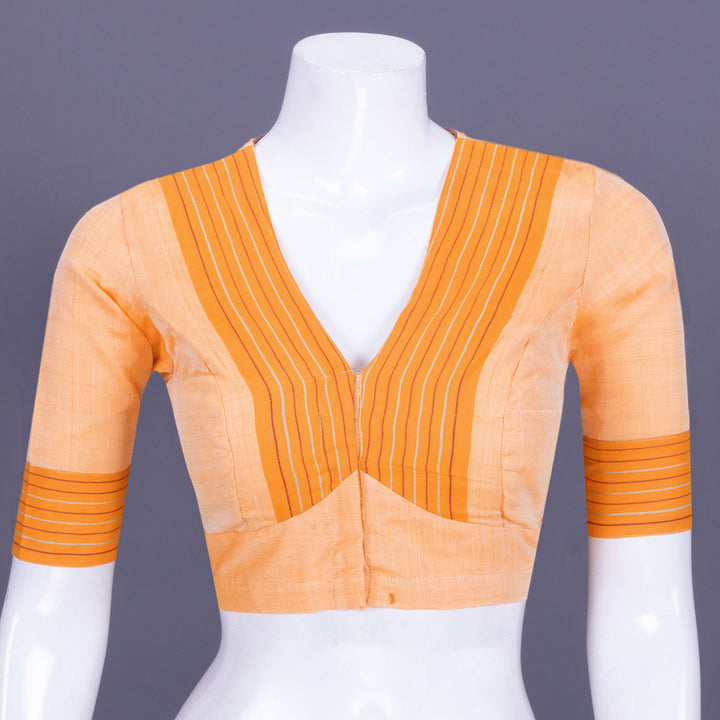 Orange Andhra Cotton Blouse