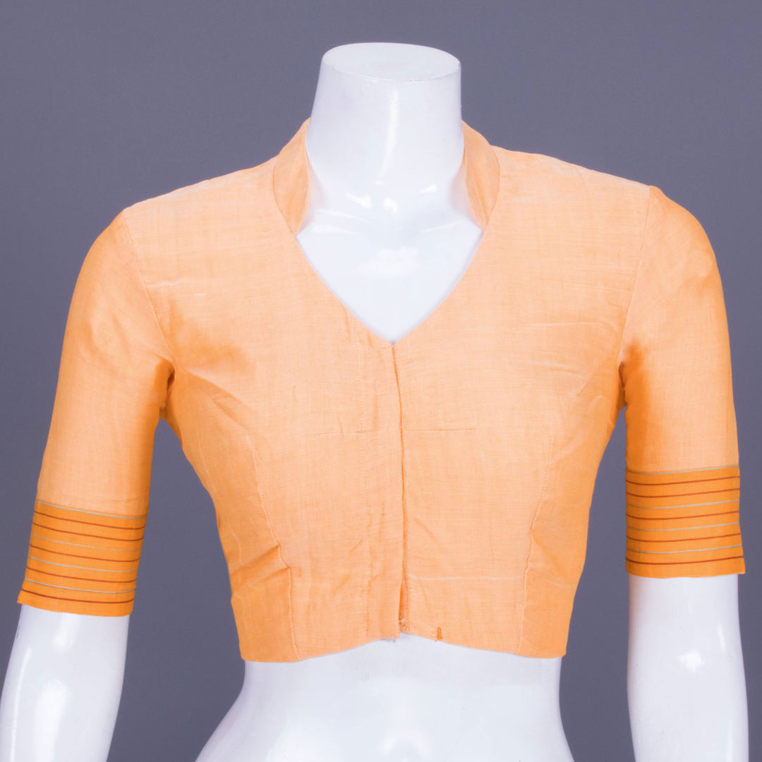 Sunset Orange Andhra Cotton Blouse