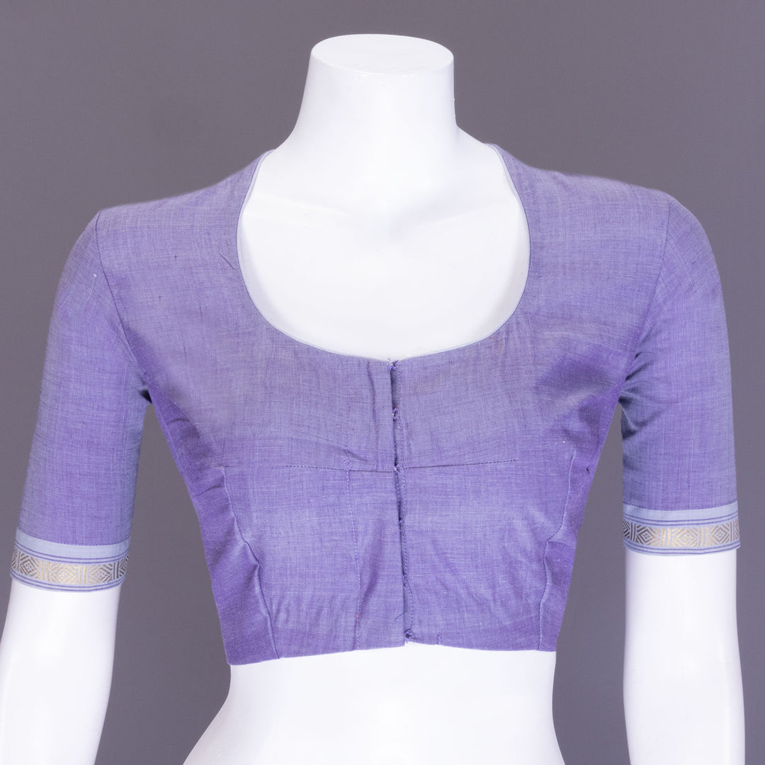 Lavender Aari Embroidered Mangalgiri Cotton Blouse