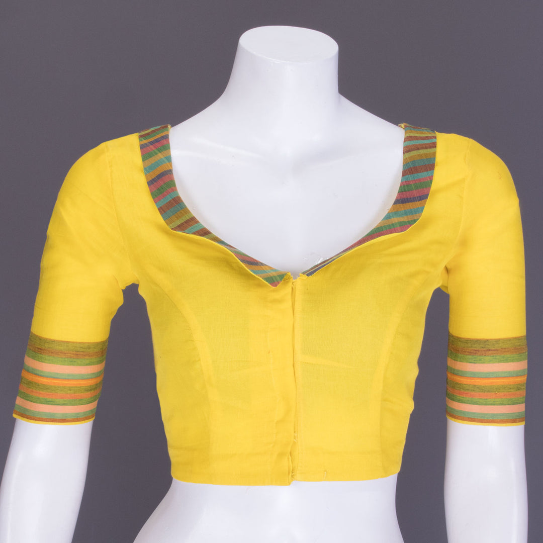 Bright Yellow Andhra Cotton Blouse