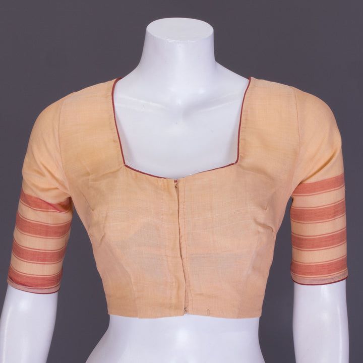 Apricot Orange Andhra Cotton Blouse 