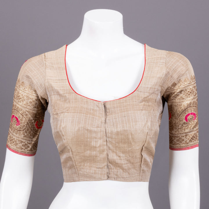 Cream Banarasi Tussar Silk Blouse