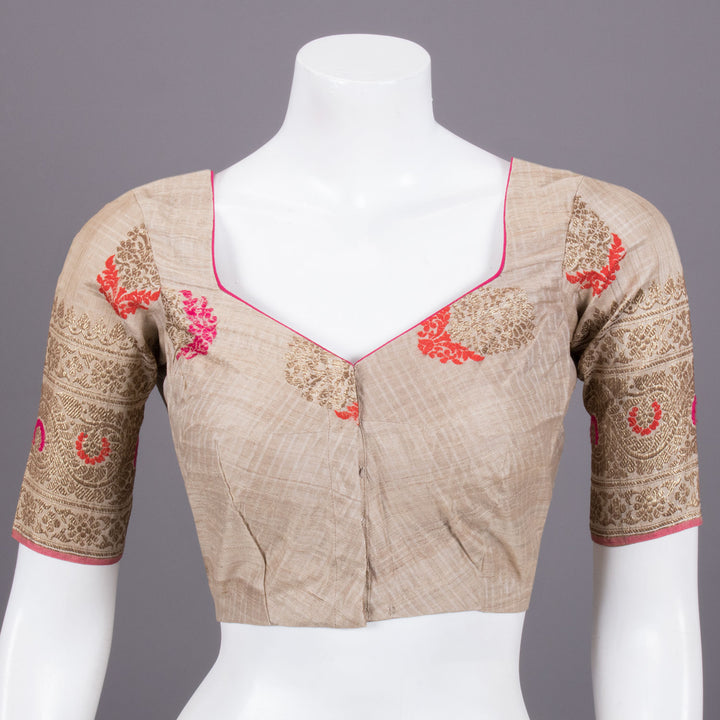 Cream Banarasi Tussar Silk Blouse