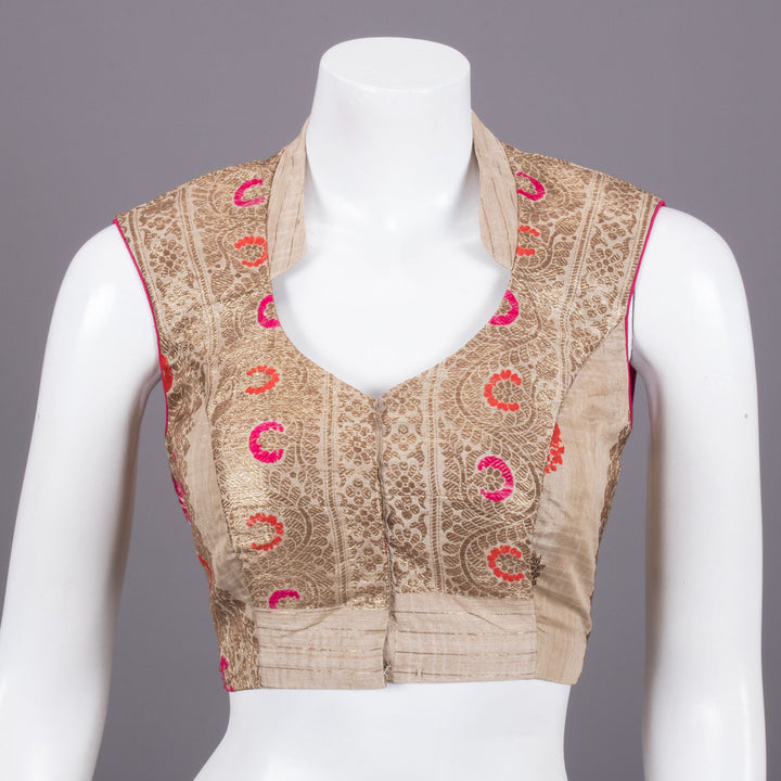 Cream Banarasi Tussar Silk Blouse 