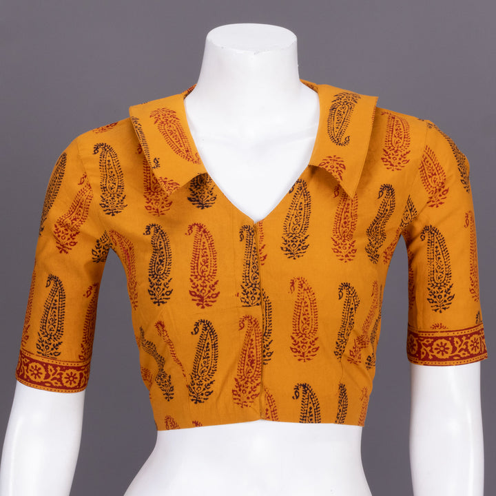 Yellow Bagh Printed Cotton Blouse 10072452