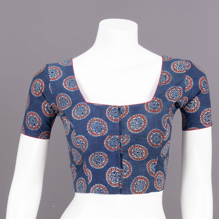 Blue Ajrakh Printed Cotton Blouse