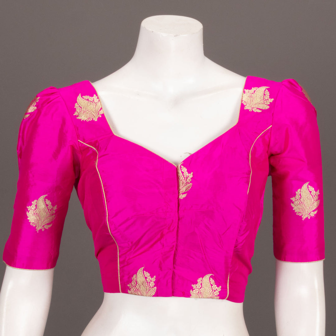  Hot Magenta Banarasi Katan Silk Blouse 10073410