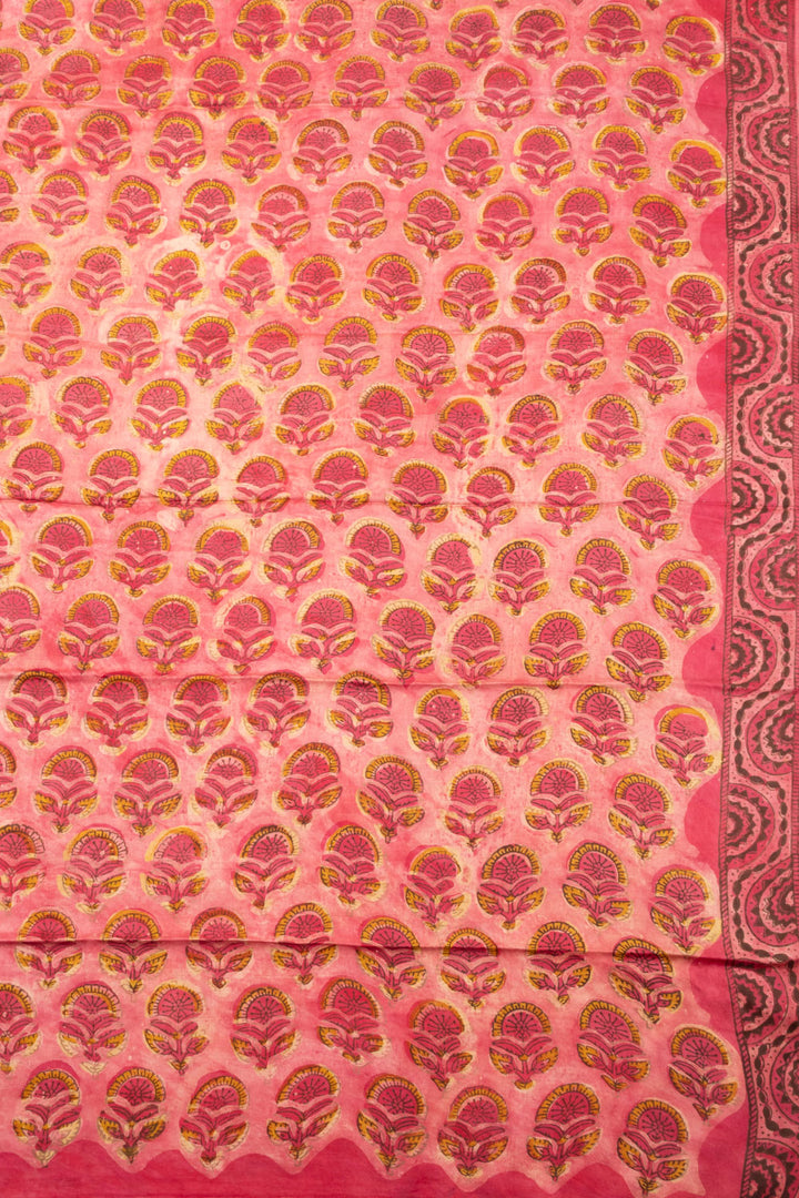 Pink Vanaspathi Printed 2-Piece Modal Silk Salwar Suit Material