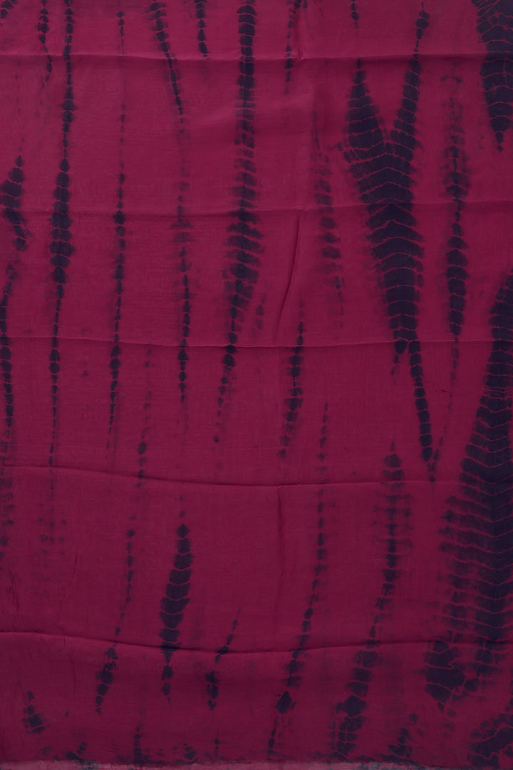 Maroon Shibori Printed Silk Cotton 3 Piece Salwar Suit Material 10072930