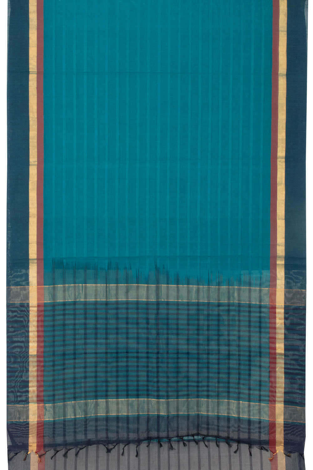 Steel Blue Negamam Cotton Saree - Avishya