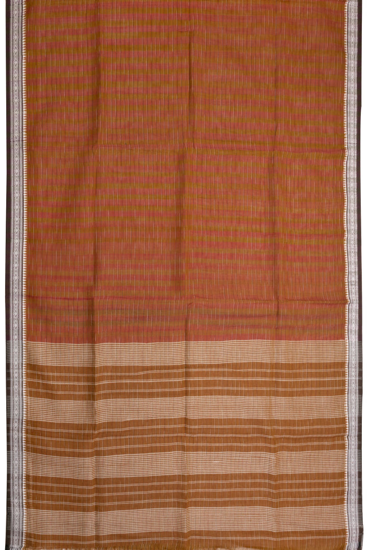 Brown Handloom Narayanpet Cotton Saree 10064378 - Avishya