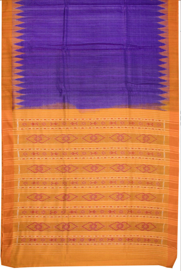 Purple Gopalpur Tussar Silk Saree with Ikat pallu 10069904 - Avishya