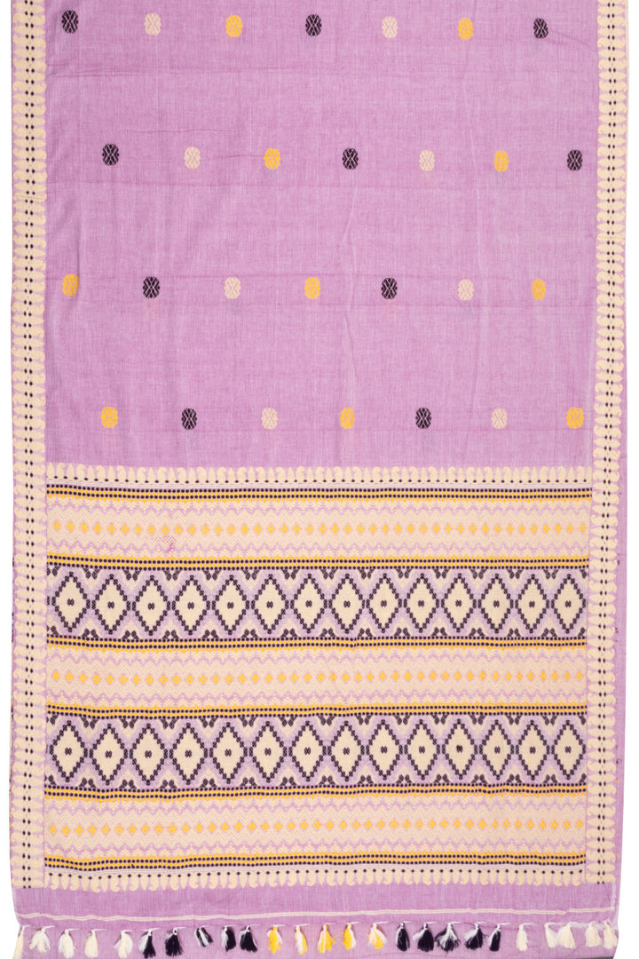 Violet Handloom Assam Cotton Saree 10070973