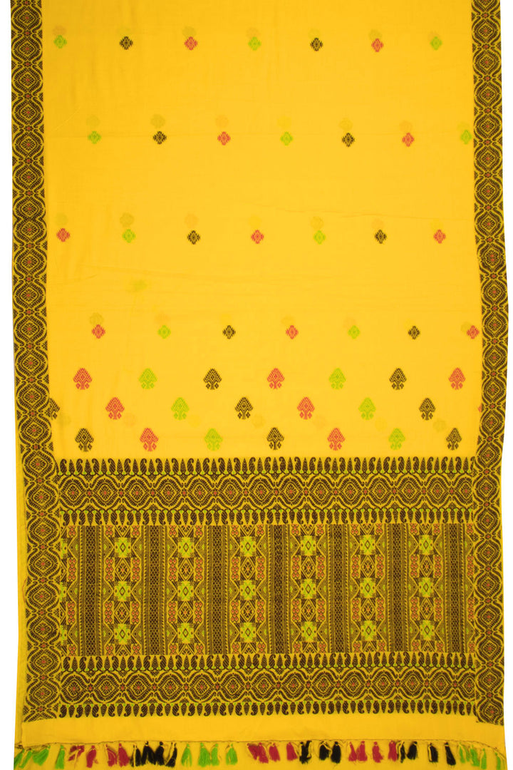 Yellow Handloom Assam Cotton Saree 10070979