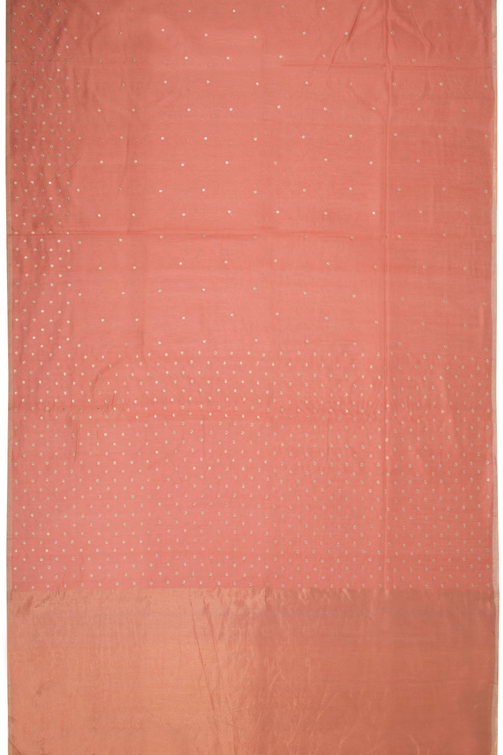 Peach Handwoven Chanderi Silk Cotton Saree 10071112