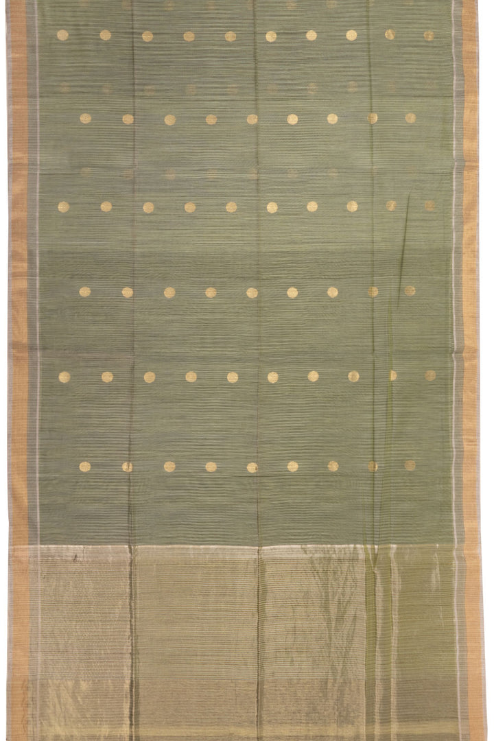 Green Chanderi Silk Cotton Saree