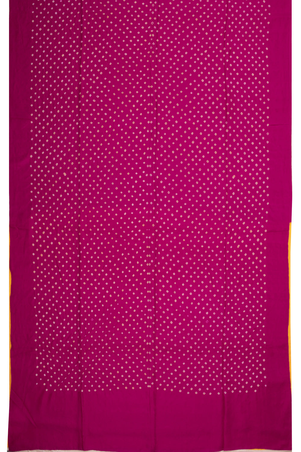 Pink Bandhani Mulberry Silk Saree With Contrast Blouse 10073068