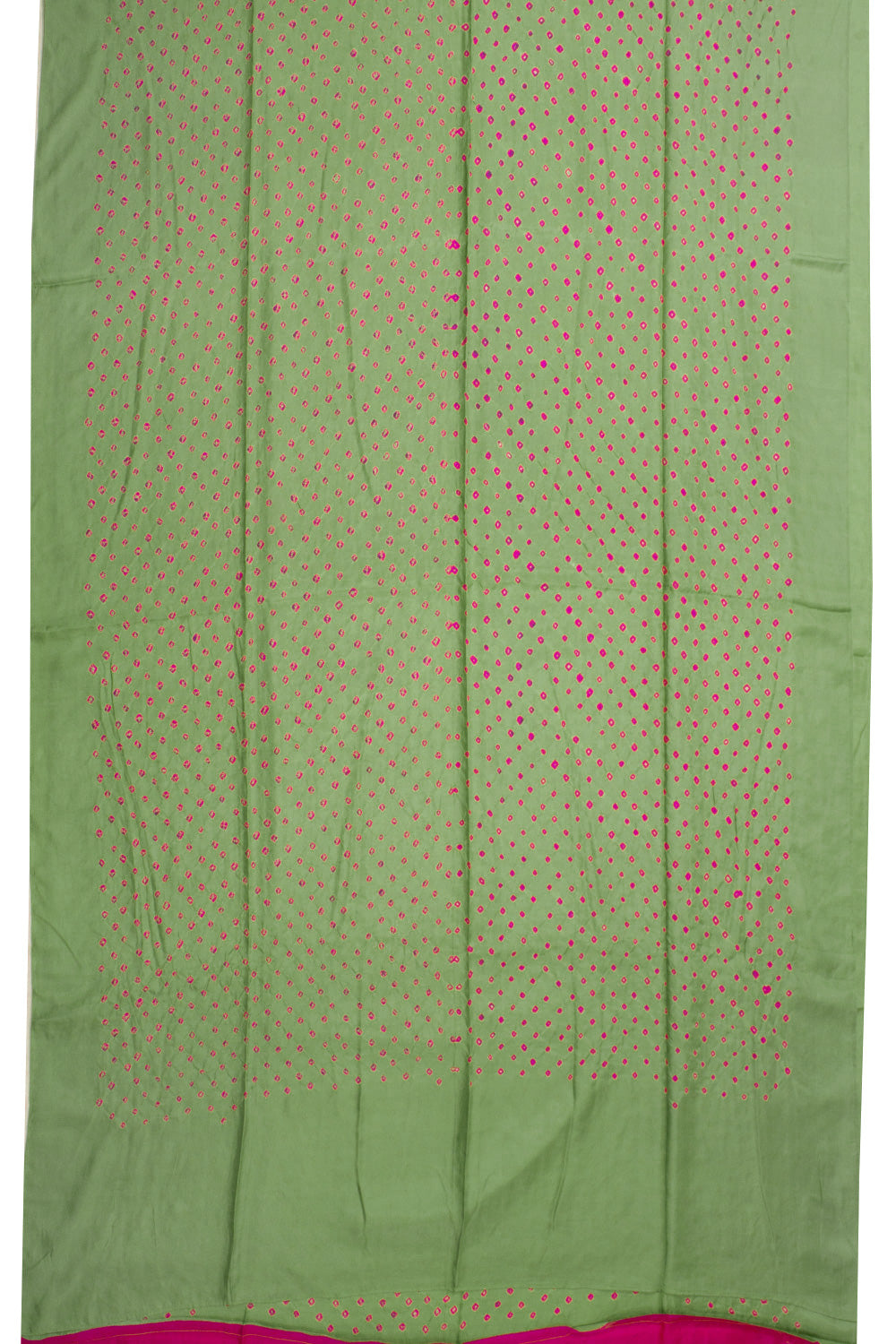 Green Mulberry Silk Saree With Contrast Blouse 10073070