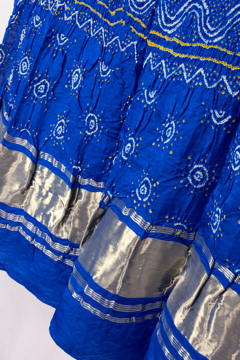 Blue Bandhani Gajji Silk with Lagdi patta Dupatta 10073122