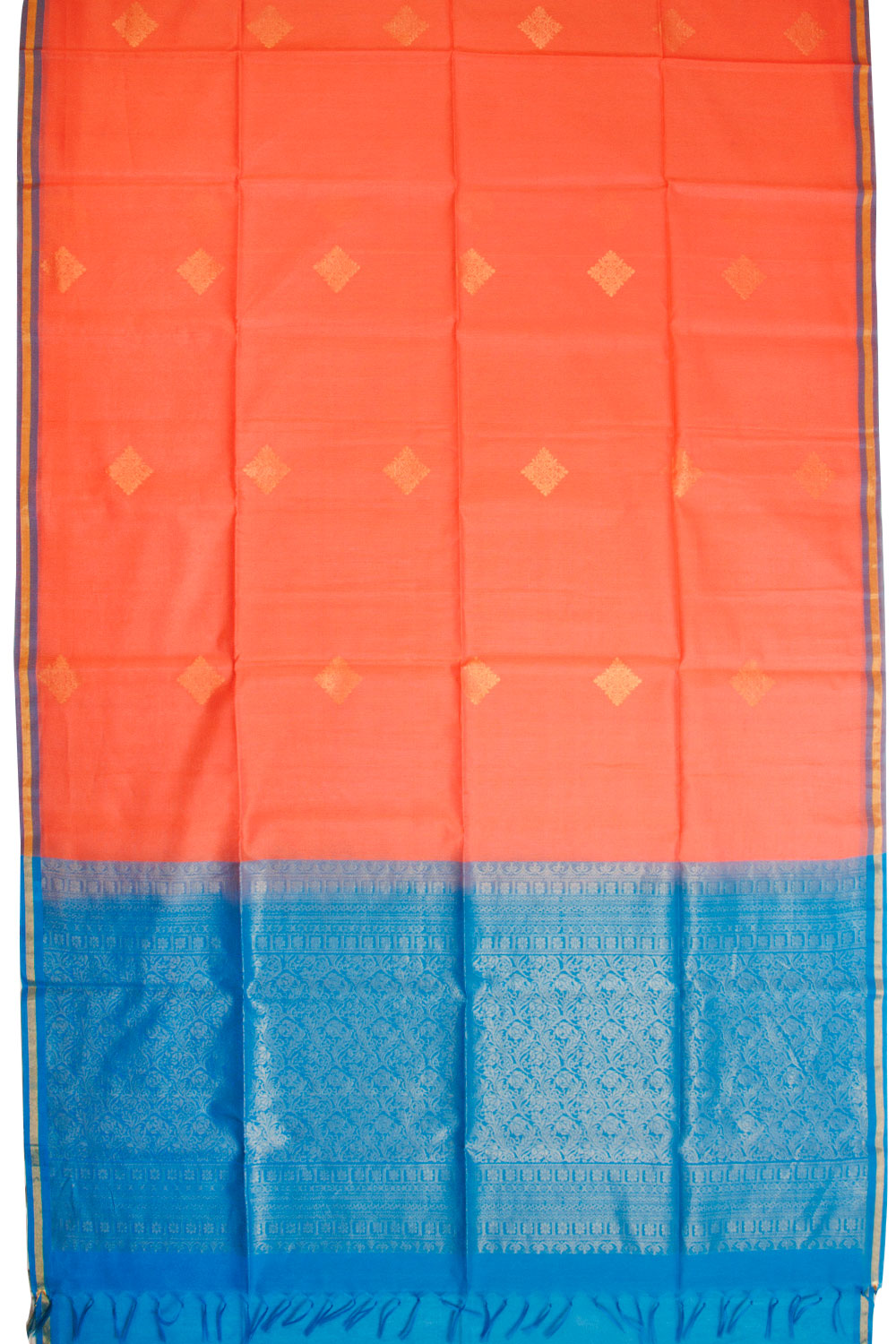 Peach Handloom Kovai Silk Cotton Saree 10069035 - Avishya