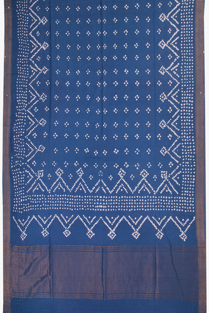 Blue Bandhani Mangalgiri Cotton Saree 10071105