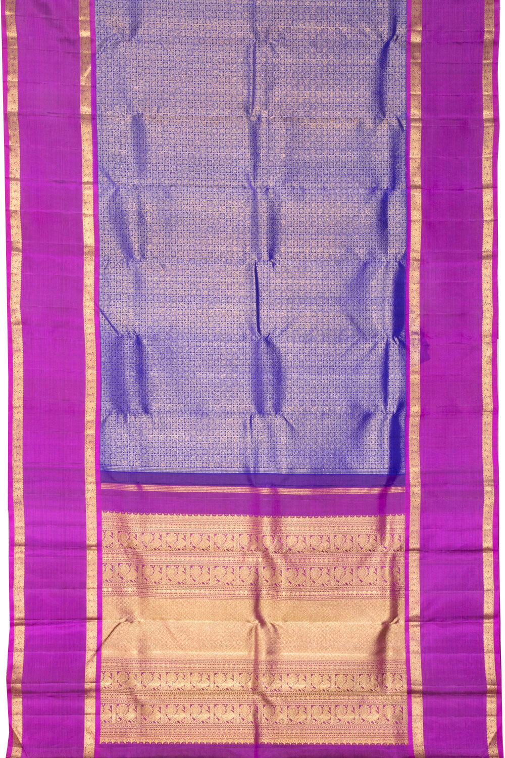 Blue Bridal Kanjivaram Silk Saree 10070590 - Avishya