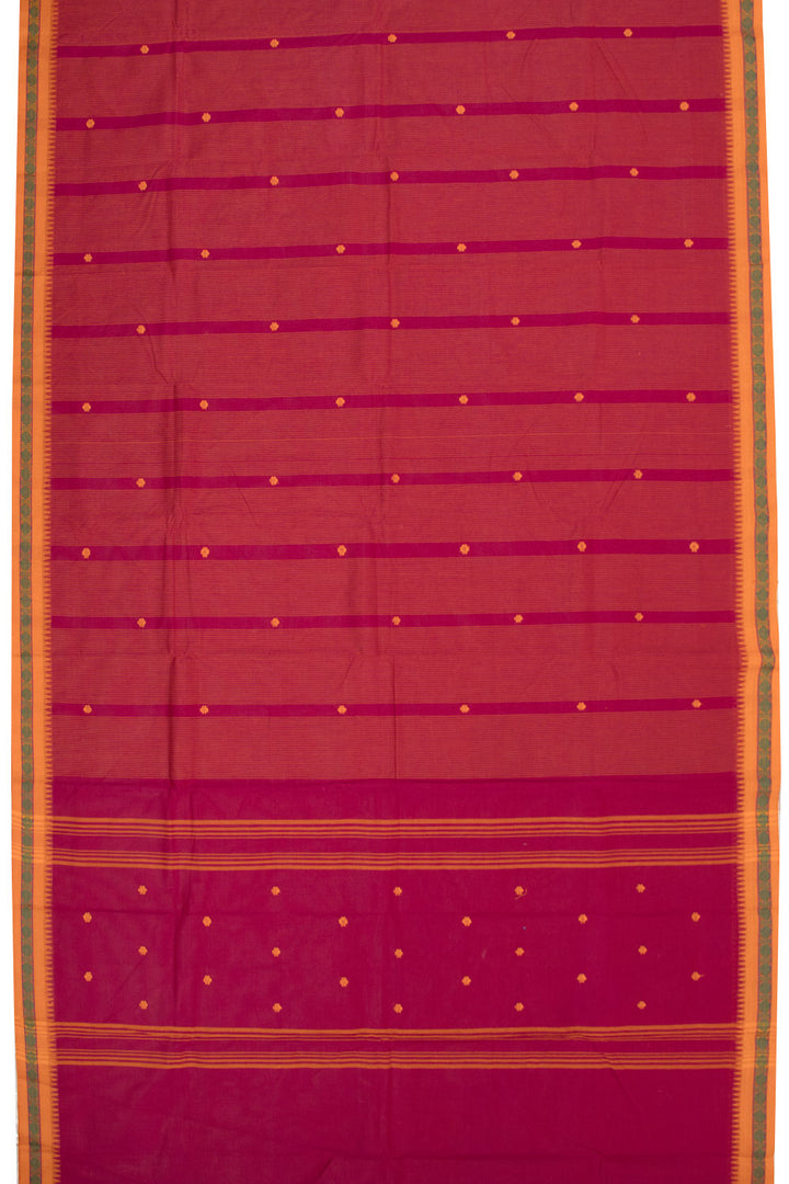 Viva Magenta Handloom Chettinad Cotton Saree 10070010 - Avishya