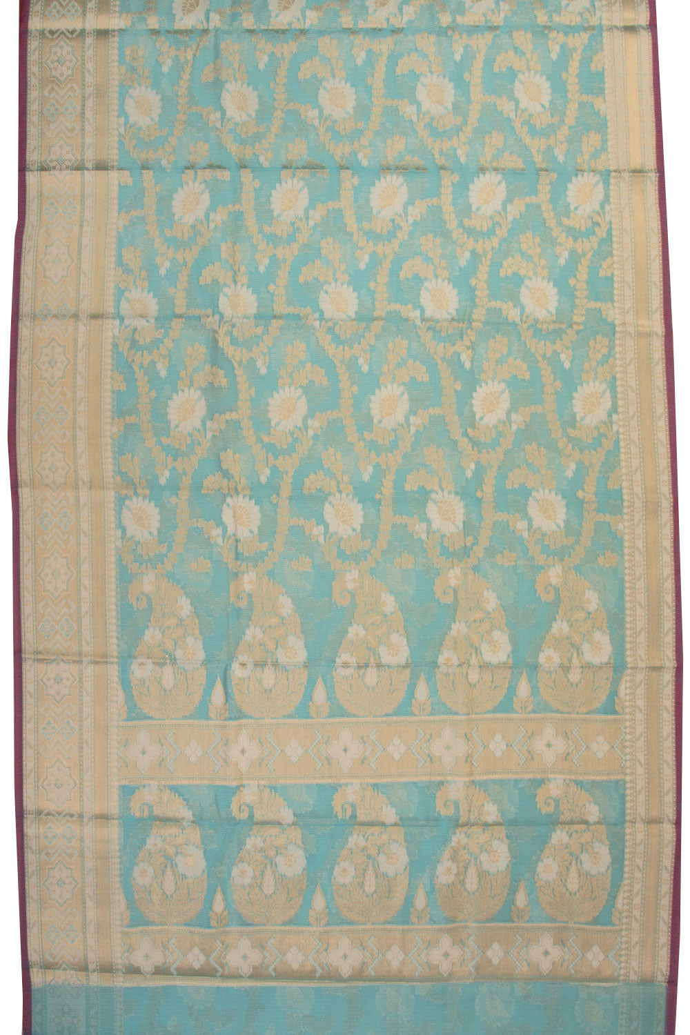 Blue Handloom Banarasi Silk Cotton Saree 10070512