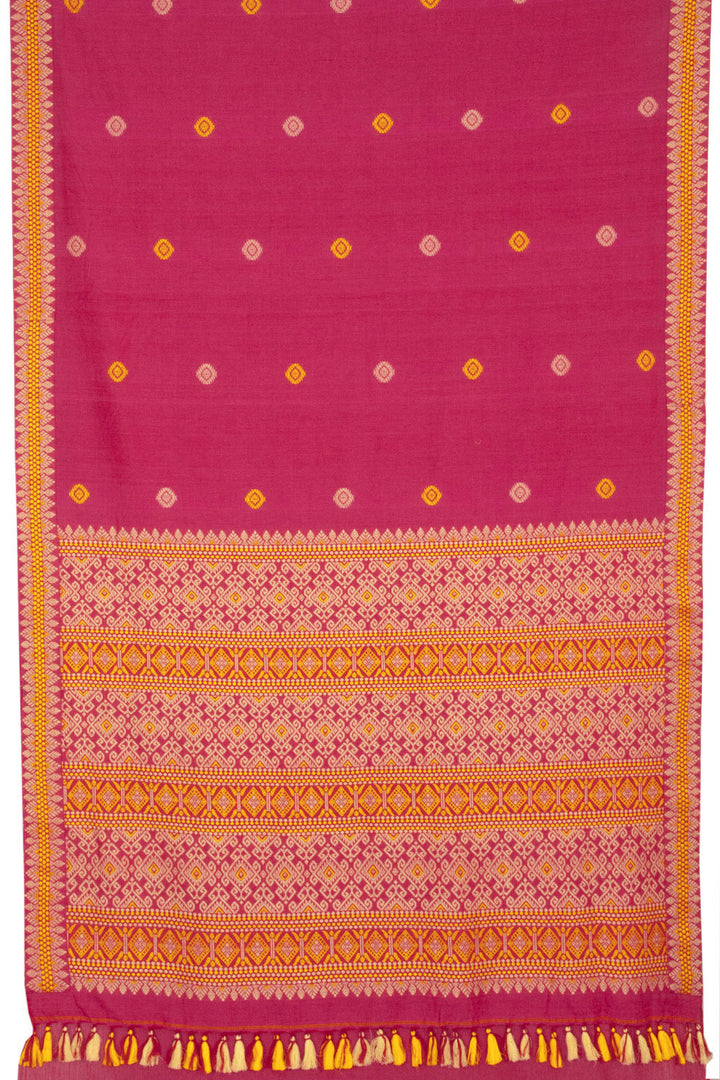 Pink Handloom Assam Cotton Saree - Avishya