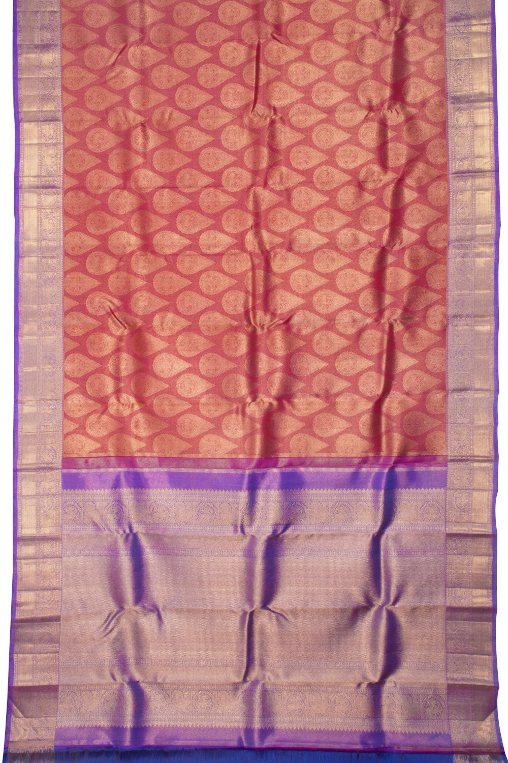 Red Bridal Korvai Kanjivaram Silk Saree 10070596