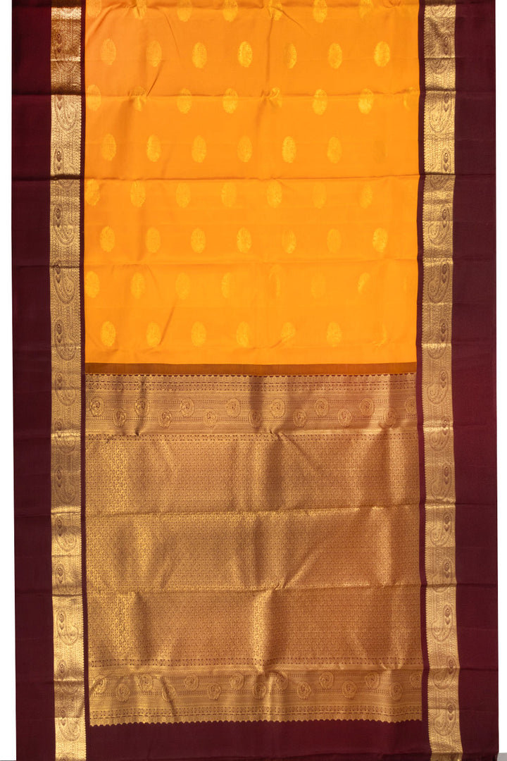 Yellow Korvai Kanjivaram Silk Saree