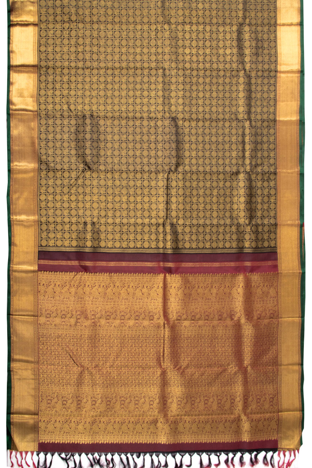 Snuff Brown Bridal Kanjivaram Pure Zari Silk Saree 10073962