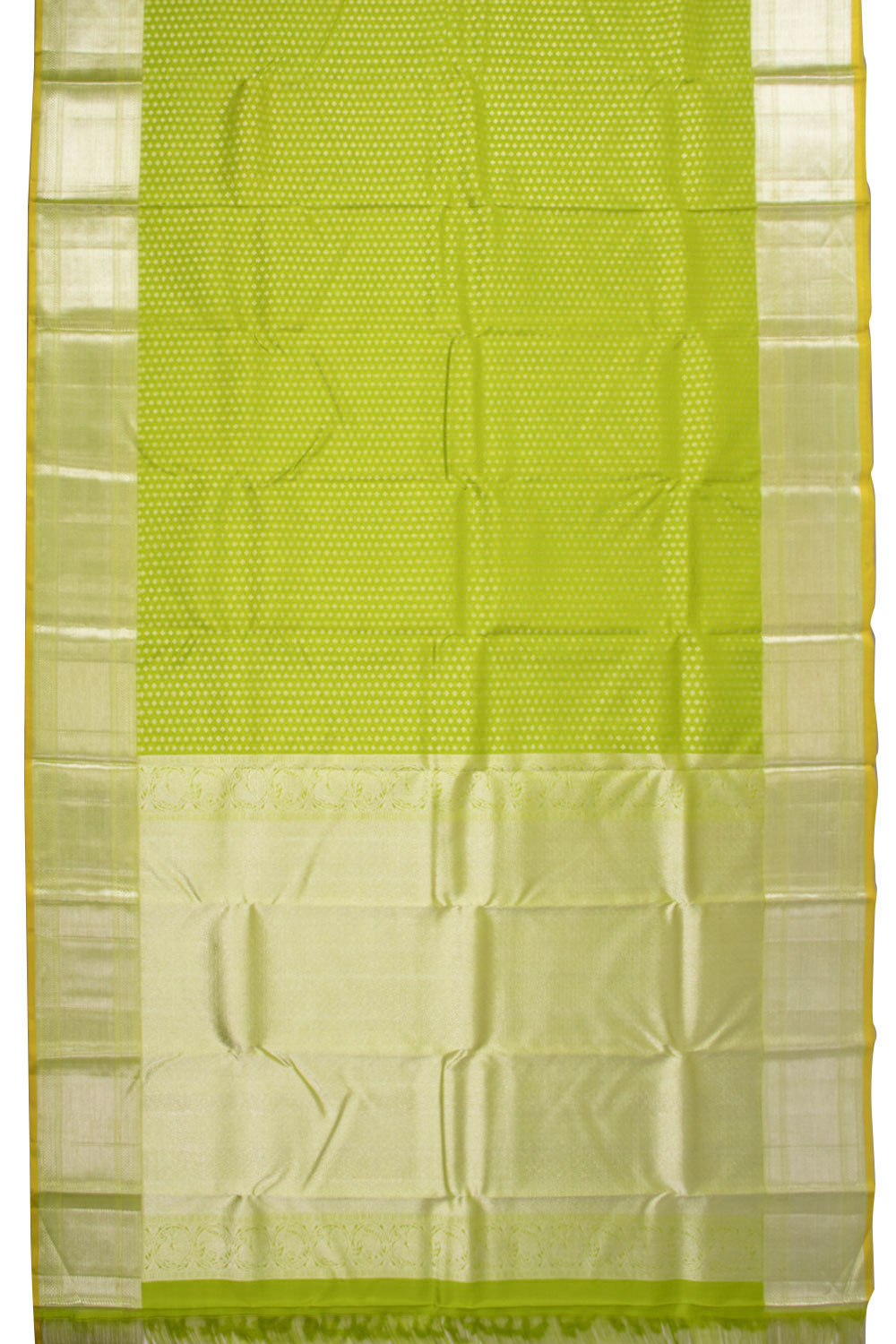 Apple Green Bridal Kanjivaram Pure Zari Silk Saree 10073968