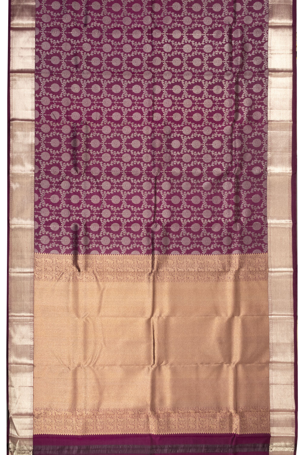 Purple handloom Kanjivaram Pure Silk Saree 10073813