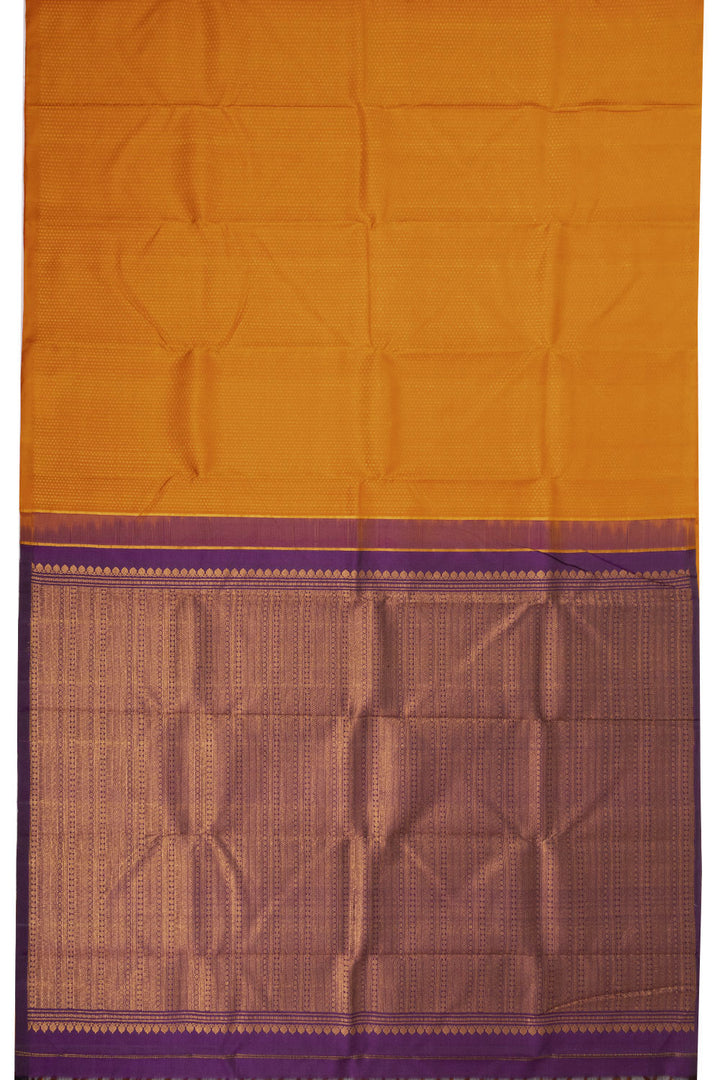 Mustard Yellow Handloom Kanjivaram Pure Silk Saree 10073816