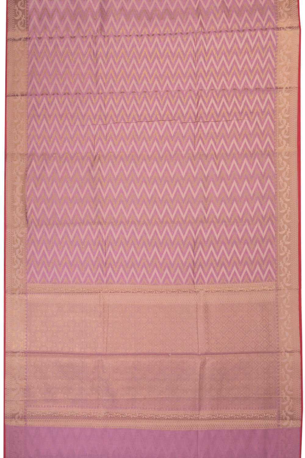 Lavender Handloom Banarasi Silk Cotton Saree 10070496 - Avishya