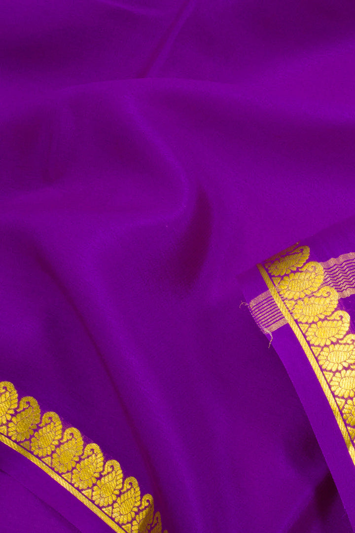 Royal Purple Mysore Crepe Silk Saree 10062318