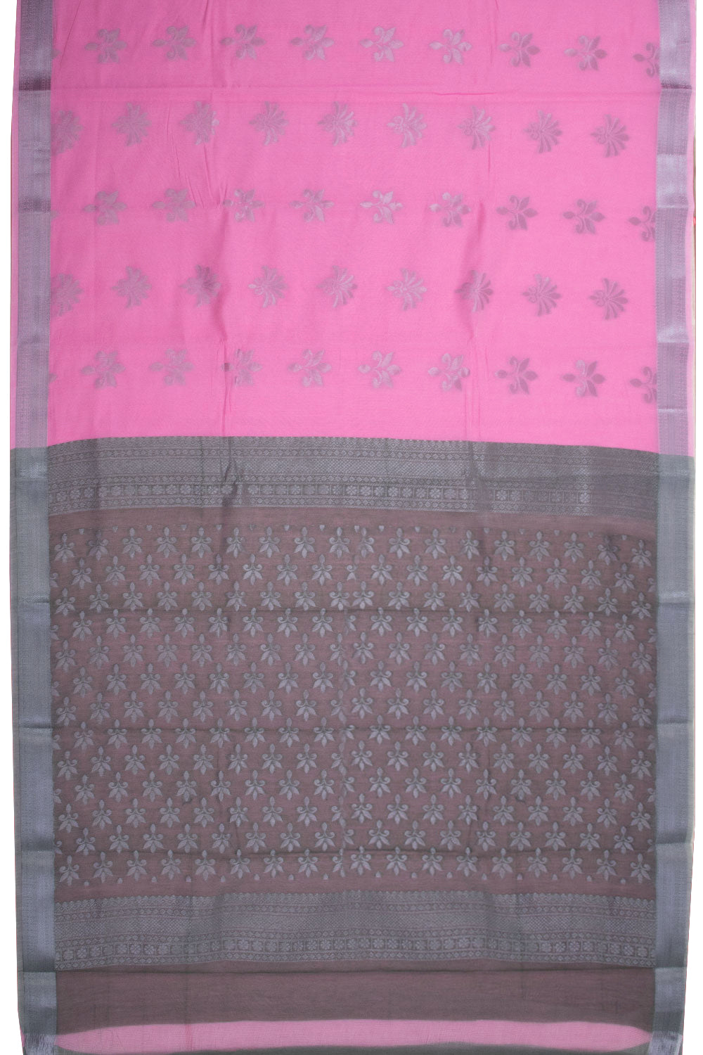 Pink South Tissue Silk Cotton Saree 10073587