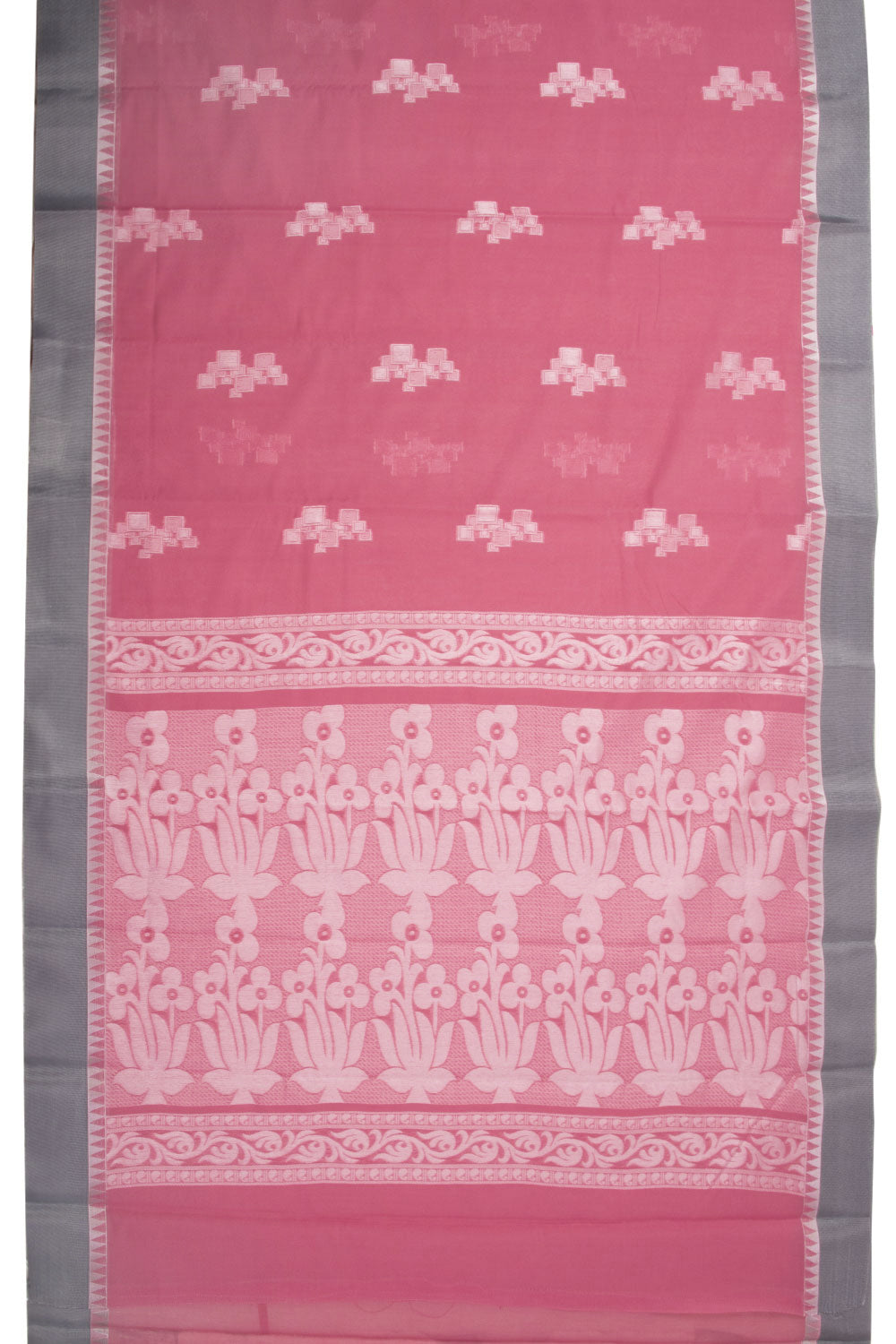 Pink South Silk Cotton Saree 10073591