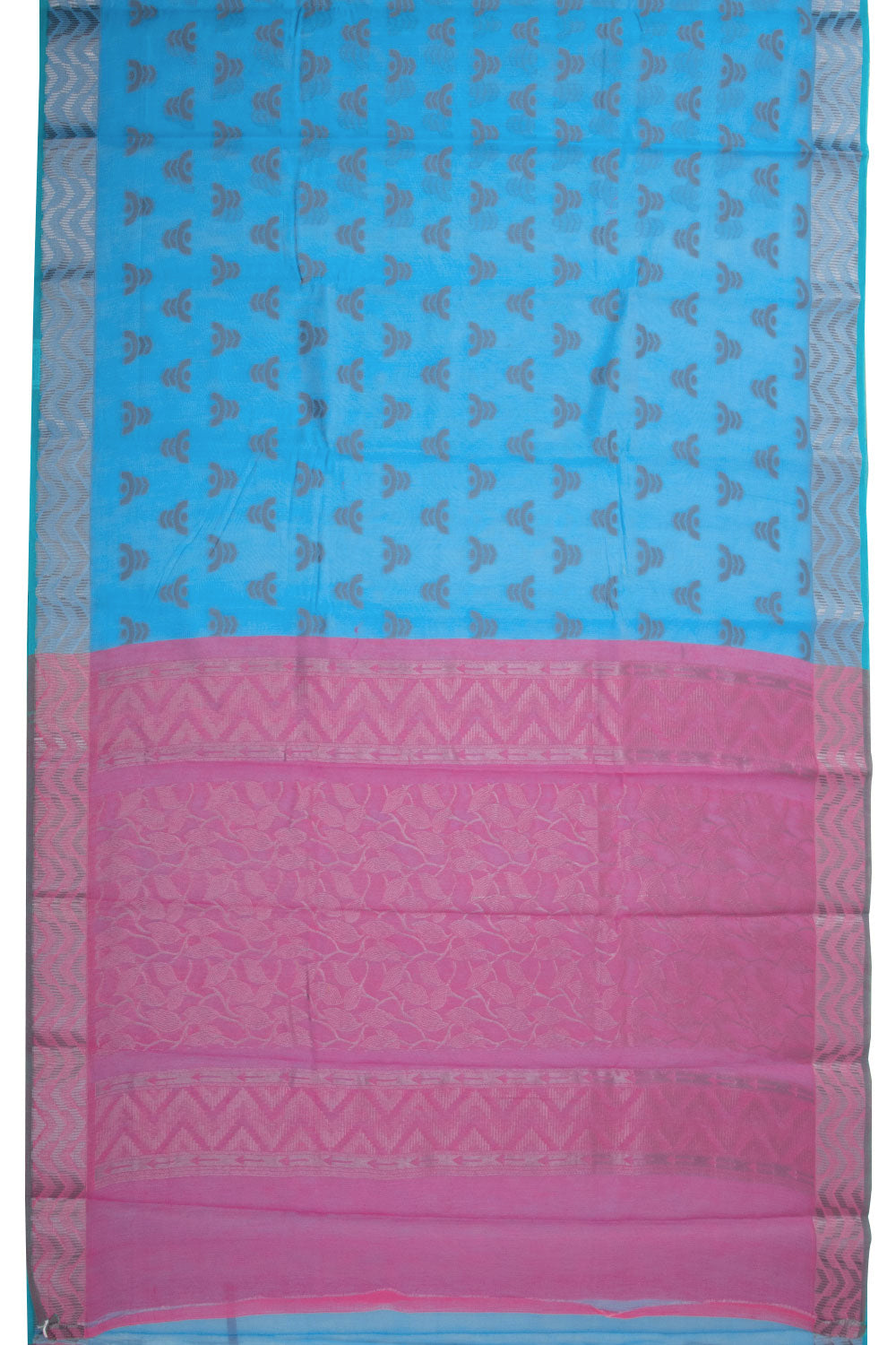 Blue South Silk Cotton Saree 10073593