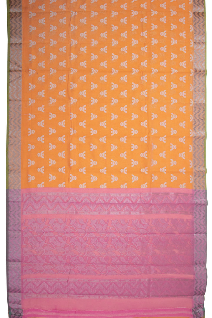 Orange South Silk Cotton Saree 10073595