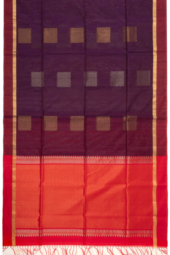 Maroon Handloom Kovai Silk Cotton Saree 10073762