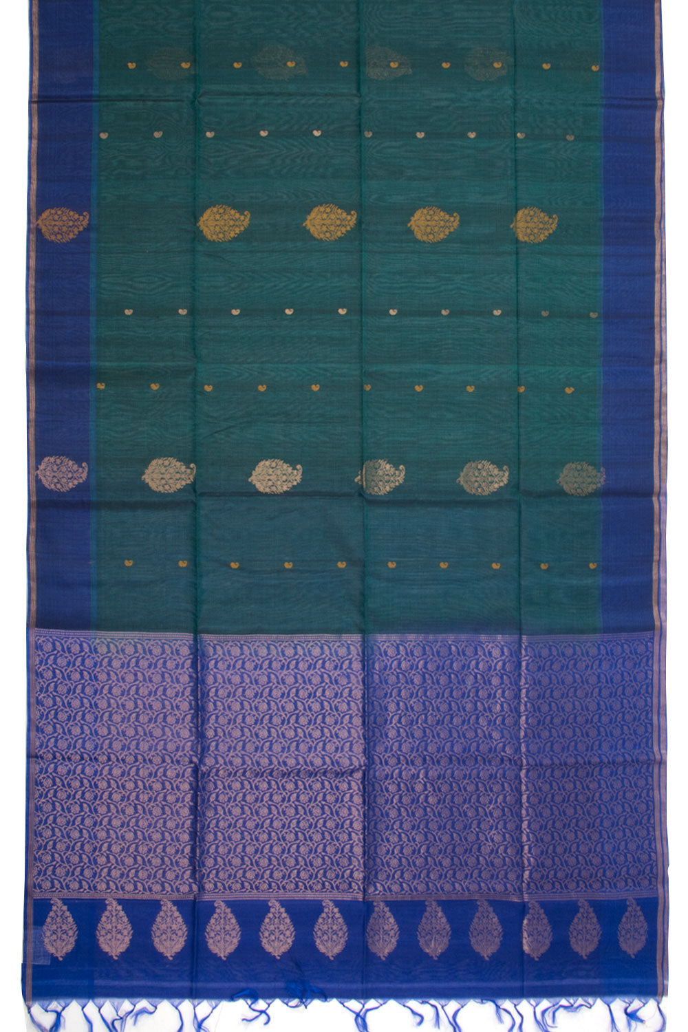 Green Handloom Kovai Silk Cotton Saree 10073764