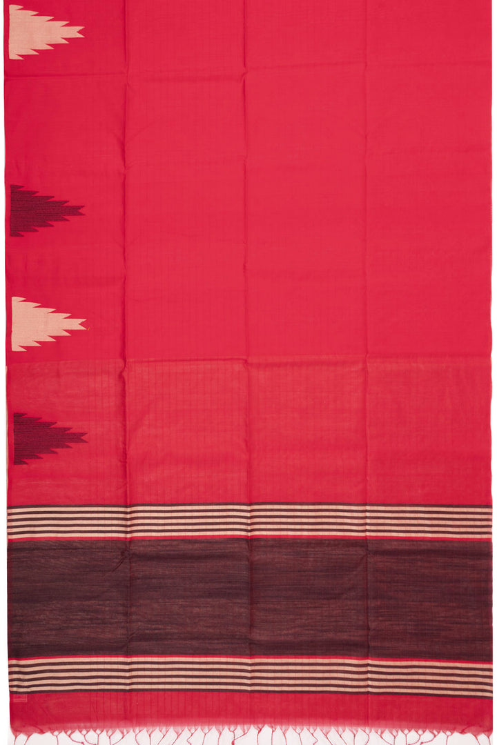 Red Handloom Kovai Silk Cotton Saree 10073768