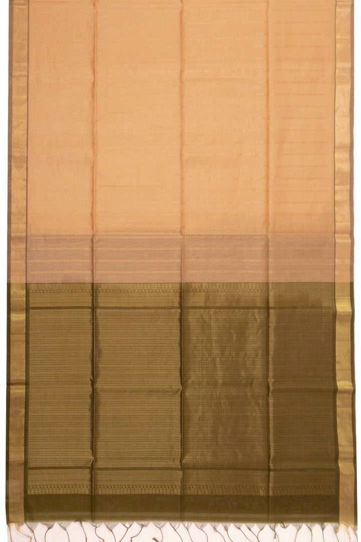 Peach Handloom Kovai Silk Cotton Saree 10073774