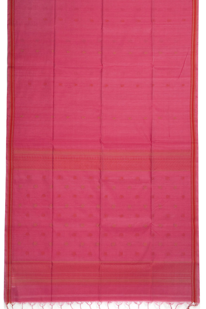 Pink Handloom Kovai Silk Cotton Saree 10073779