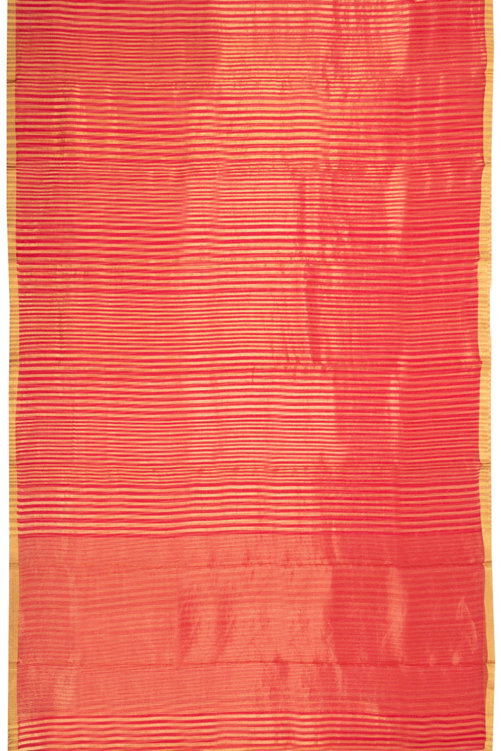 Red Handloom Chanderi Silk Saree