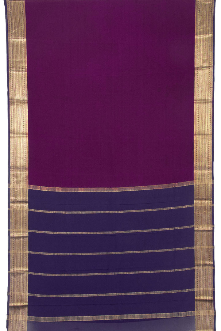 Purple Mysore Crepe Silk Saree - Avishya