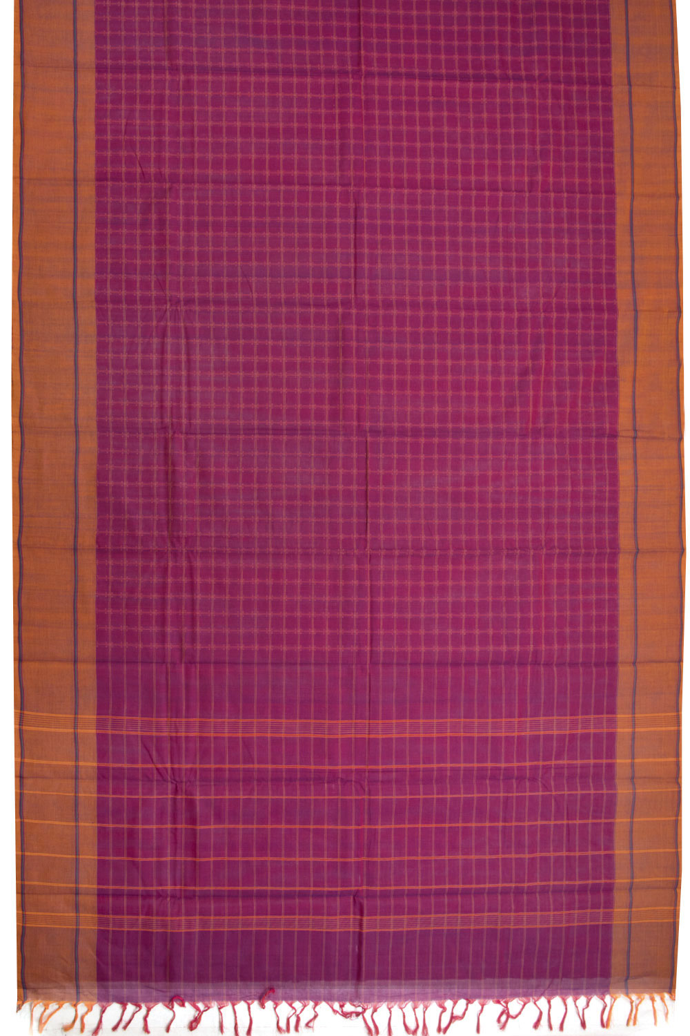 Wine Handloom Chettinad Cotton Saree 10069988