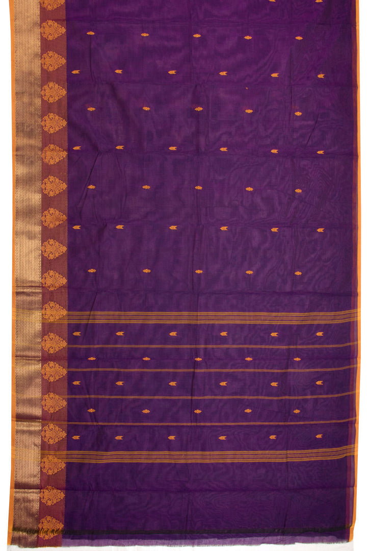 Purple Handloom Chettinad Cotton Saree 10070016